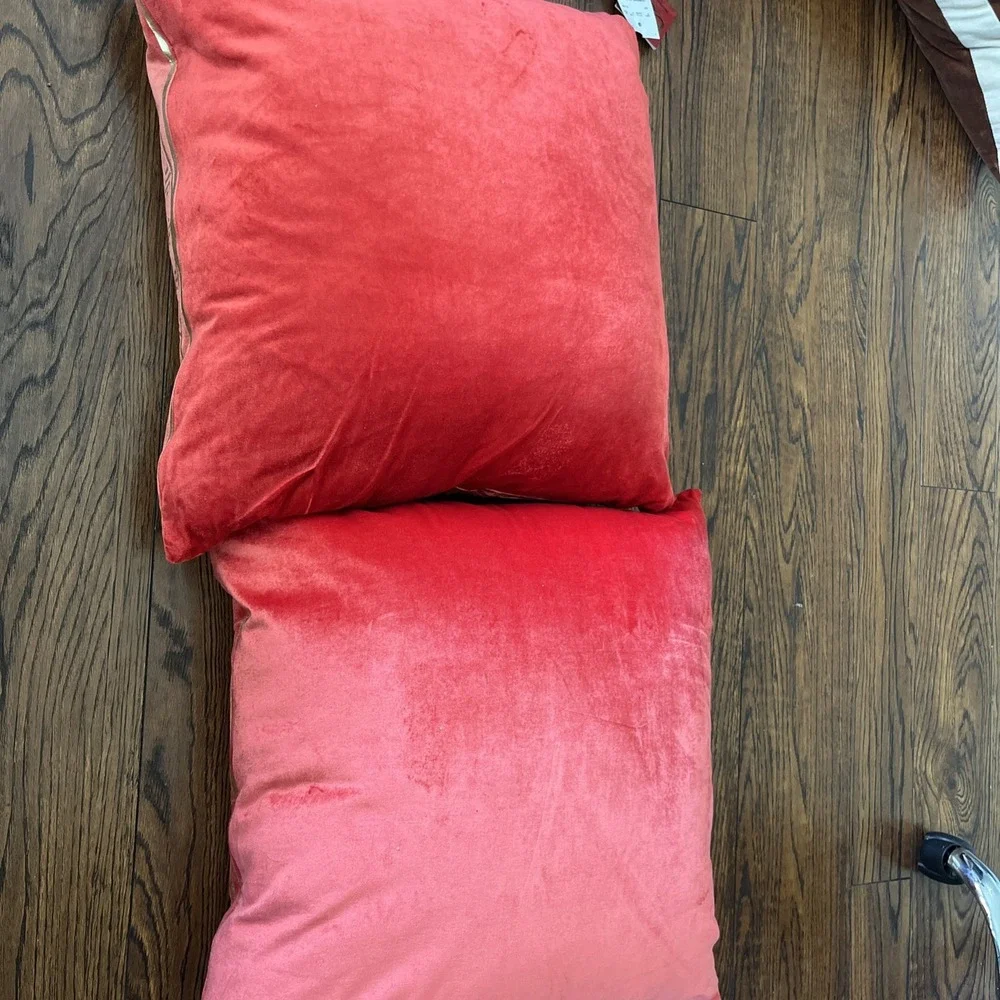 Lot Of 2 Year Of The Snake 2025 Red Gold Decorative Pillow 18
